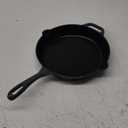 DASH Zakarian 11" Nonstick Cast Iron Skillet with Pour Spouts for Searing, Baking, Grilling, Roasting and More - Black