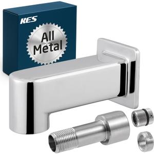 KES Chrome All Metal Tub Spout Without Diverter, 5-3/8 Inch Bathtub Faucet, Universal Fits for 3/4,1/2IPS,1/2 Copper Pipe & 1/2 Copper Pipe with Threaded End, PTSN300C-CH