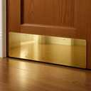 Door Kick Plate, Metal Kickplate for Bottom of Door,6x28 inch Aluminum Metal Plate Rounded Corners for 30" Interior Exterior Doors (Gold Mirror)