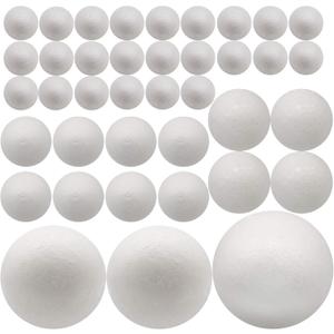 FFchuanhe 39 Pack Craft Foam Balls, 5 Sizes Including 2-7.8 in, Polystyrene Smooth Round Balls for Arts and Crafts, Wedding, DIY Craft for Home, Supplies School Craft Project and Holiday Party