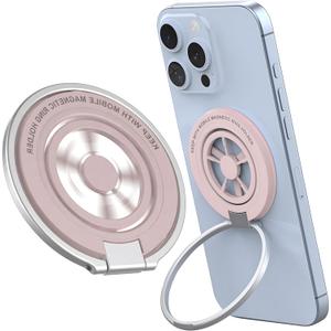 Magnetic Phone Ring Holder for MagSafe, Lucky Wheel Fidget Spinner Phone Grip, Dual Sided Magnets Phone Stand for iPhone/Mag Case, Morandi Aesthetic Kickstand for Gym Travel Stress Relief Accessory