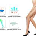 LIN PERFORMANCE Women Compression Tights 8-15mmHg Leg Slimming Lightweight Pantyhose (M)