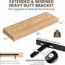 Dreamland 20Inch Floating Shelves for Wall 6.7" Deep Light Brown Set of 2