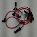 A-Team Performance 6-Cylinder Spark Plug Wire Set - Pack of 6, Red Two-Layer 8.0mm Silicone Wiring - Low-Resistance Ignition Wire Set - Compatible with GMC & Chevy 230/250/292/350 Engines