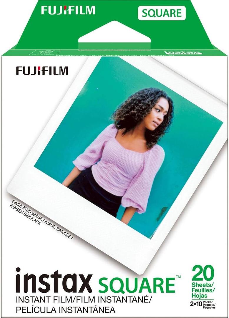 Fujifilm Square Twin Pack Film - 20 Exposures, White
