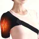 Electric Shoulder Heating Pad Wrap| 3 Adjustable Heat Settings Heated Shoulder Wrap for Pain Relief | Cordless USB Powered Hot Therapy Pad for Rotator Cuff, Men and Women (No Power Bank)