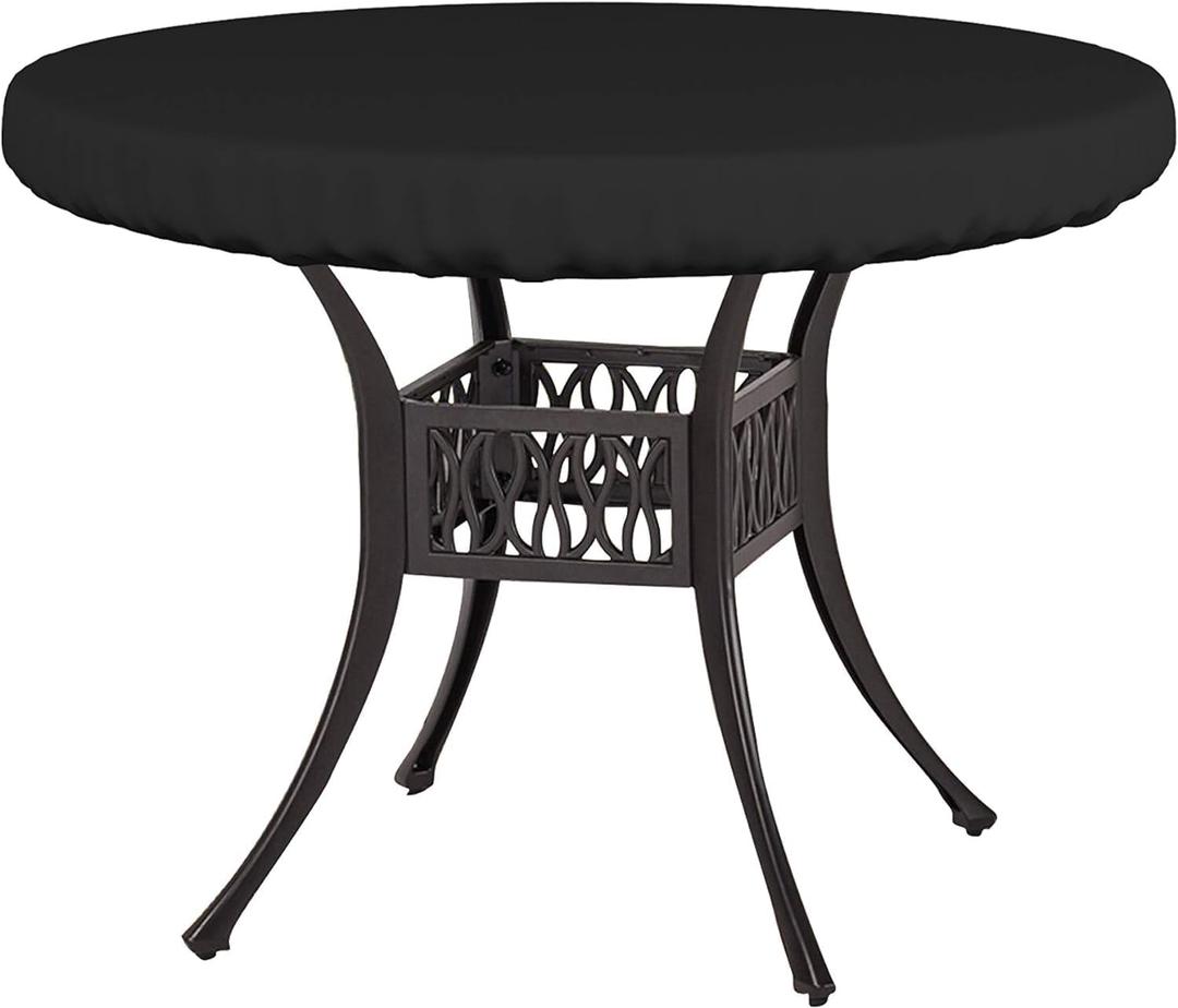 Covers & All Round Table Top Cover, 12 Oz Waterproof UV & Weather Resistant Patio Table Cover, Outdoor Table Cover for Patio Outdoor Furniture & Coffee Table (36" Dia x 4" H Inches, Black)