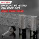 3 x Diamond Finger Bit 25mm (1") for Enlarging, Shaping & Beveling Holes in Porcelain, Ceramic, Granite, Marble Tiles  M14 Thread, Wet/Dry Use