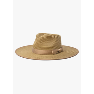 FLUFFY SENSE. Unisex Wide Brim Sun Hat Straw Panama Rancher Fedora Hat for Men Beach Hat for Women Large, Brown 