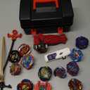 Battling Top Burst Launcher Game Set, 12 Spinning Tops Burst Gyros 3 Launchers with Storage Box Great Birthday Present for Boys Age 6 8 10+