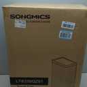 SONGMICS Trash Can, 13 Gallon (50 L) Slim Garbage Can for Kitchen, with Soft-Close Lid, Pedal, Removable Inner Bucket, Stainless Steel, 15 Trash Bags, Space-Saving, Midnight Blue ULTB350QZ01