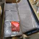 Kroger Onyx 3 Seat Cushioned Patio Swing 71.06"L x 22.64"W x 7.09"H Grey