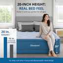Beautyrest SensAir 20" Air Mattress, Full Size, Sure-Lock Anti-Leak Pump, Cool Vent Topper, Off-Set Coil Support
