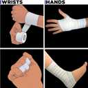 (4-Pack) Athletic Tape | Easy Tear | Strong | Medical Wrap | Support | Zinc Oxide | 1.5 inch x 33 ft