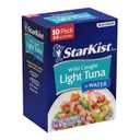 StarKist Chunk Light Tuna in Water, 2.6 oz Pouch (Pack of 10) Ready to Eat Wild Caught Tuna, 17g Protein, 70 Calories Per Serving, Gluten Free, Soy Free, Kosher, Perfect for Salads, Keto Meals and Snacks (BB: 04/24/2028)