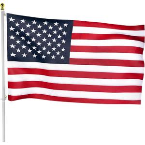 American Flag 2x3 Ft,American Flag 2x3 Ft Outdoor, 2x3 Ft US Flag Embroidered Stars Sewn Stripes Brass Grommets, 210D Heavy Duty Outdoor USA Flag for All Weather Indoor U.S. Flag (2 by 3 Foot)
