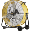 HiCFM DC Motor Drum Fan, 6100 CFM High-velocity Air Circulator with 360-degree Pivoting Head 3-speed 1/12 HP Motor Large Airflow Turbo Shop Floor Fan 
