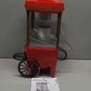 Nostalgia Vintage Hot-Air Popcorn Maker Machine - Makes Up to 12 Cups - Oil-Free - Healthier Popcorn - Classic Stand-Up Cart With Wheels - Includes Kernel Measuring Cup - Red