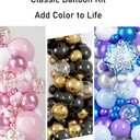 Purple Balloon Arch Garland Kits with 3D Butterflies,111pcs Purple and White Lavender Balloons Metallic Confetti Sequins Latex Balloons for Graduation,Baby Shower,Wedding,Birthday Party