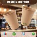 120 Pack 12 oz Disposable Paper Cups, Brown Coffee Cups Unbleached Kraft Paper, Sturdy Leak Resistant Hot/Cold Disposable Cups for Party Home Office
