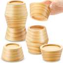 Novabright Set of 8 Solid Wood Furniture Risers Bed Risers Heavy Duty Round Furniture Height Extenders Lifts with Non-Slip Recessed Hole for Bed, Sofa, Chair, Table (2" Hight,Wood Color)