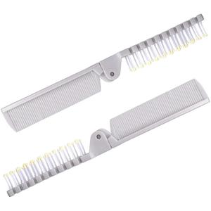 2 Piece Folding Hair Brush Set, Portable Travel-Friendly Comb  Small, Foldable for Purses  Mini Pocket Brush for Women and Girls  Anti-Static Double-Sided Compact Hair Comb