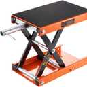 VEVOR Motorcycle Lift, 1100 LBS Motorcycle Scissor Lift Jack with Wide Deck & Safety Pin, 3.7"-13.8" Center Hoist Crank Stand, Steel Scissor Jack for Street Bikes, Cruiser Bikes, Touring Motorcycles