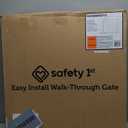 Safety 1st Easy Install Walk Thru Baby Gate for Doorway With Door, Dog Gates, Fits 29"-38", Easy Install 28" Tall, White