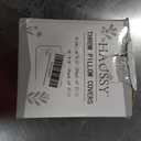 HAUSSY Khaki 2 Pack 20x20 Inch Corduroy Decorative Throw Pillow Covers Boho Natural Solid Striped Cushion Cover Modern Farmhouse Home Decor for Couch Living Room Sofa Bed