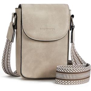 BOSTANTEN Small Crossbody Bags for Women Cell Phone Purse Leather Wallet Handbags with Card Slots (A5-retro Grey)