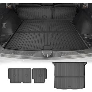 Cargo Liner Fit for Honda Passport 2019-2024 2025 - AOMSAZTO Back Seat Protectors and Trunk Mat TPE All Weather Heavy Duty Cargo Mat with Backrest Mats Passport Accessories