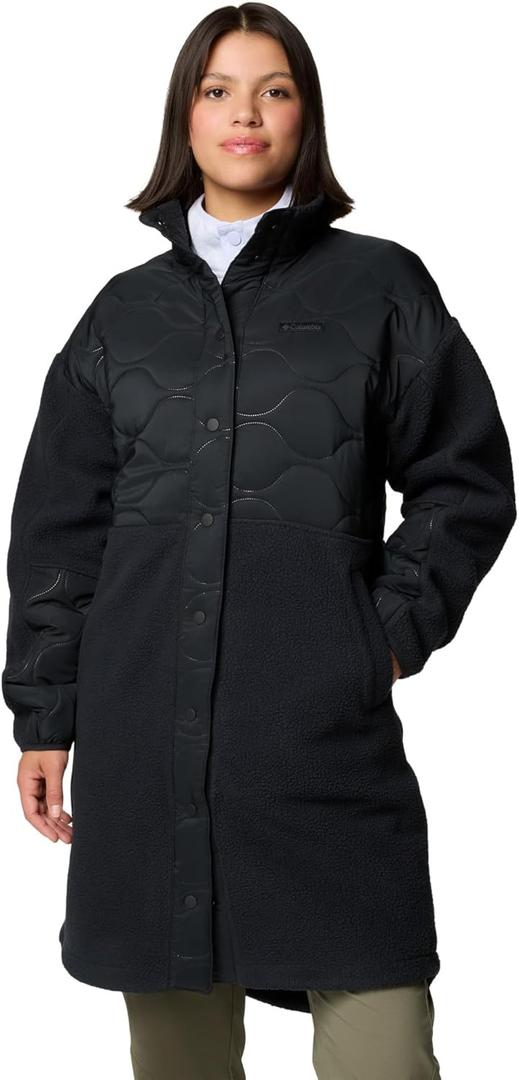 Columbia womens Cloud Point Long Fleece (Small, Black)
