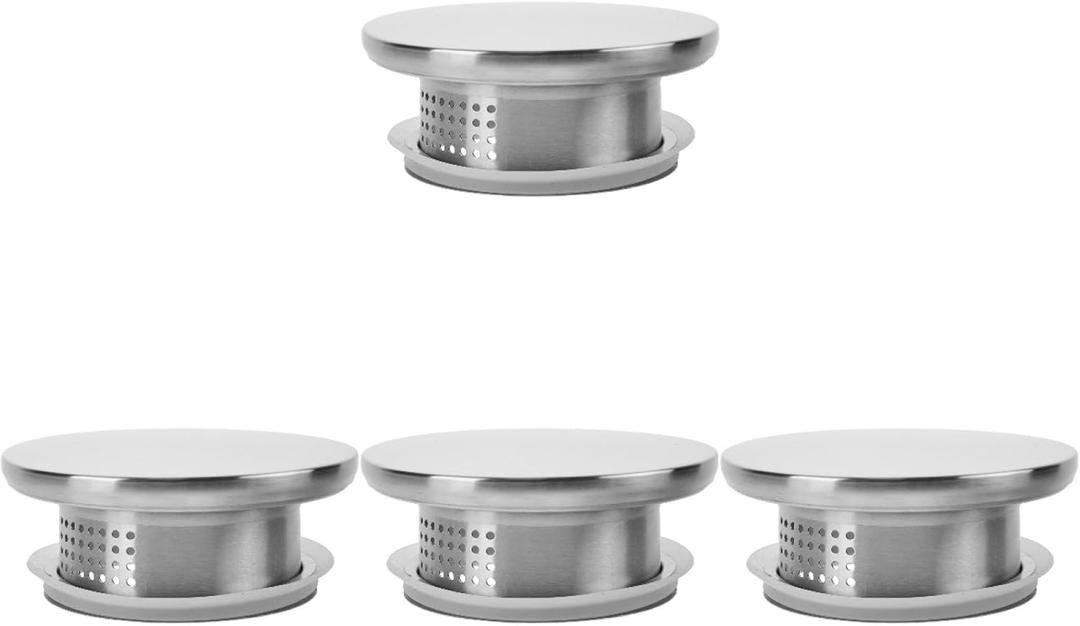 Stainless Steel Replacement Pitcher Lid Set 4Pcs with Dual Water Outlets Universal Cold Water Jug Lid for Home and Restaurant Use