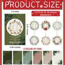 6 Set Christmas Christian Ornaments Religious Gift Bulk Bibles Verse Ornament Scripture Hanging Ceramic Inspirational Round Wreath Sign with Card for Church Family Sunday Xmas Tree (Stylish)