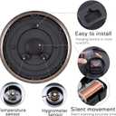 16 Inch Outdoor Clocks, Metal-Frame Outdoor Clocks Waterproof, Silent Outdoor Wall Clock for Patio Pool, Bronze