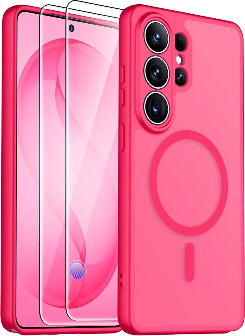Red2Fire Magnetic for Samsung Galaxy S26 Ultra Case, [Compatible with MagSafe][12Ft Military Grade Protection][2*Screen Protector] Slim Translucent Anti-Slip Shockproof Case for Samsung S26 Ultra 6.9"