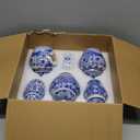 Hushee 6 Pcs Small Blue and White Vase Porcelain Vases Blue Chinoiserie Decor Porcelain Ginger Jars for Home Chinoiserie Decor for Bedroom Living Room Console Table Accent Shelf Tabletop