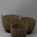 Set Of 3 Baskets For Home 49x16, 43x15, 36x13