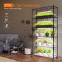 Bstrip 6-Tier Plant Shelf with Grow Light, 35.4x13.8x71in
