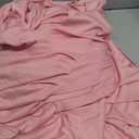 1 Pack Pink Spandex Table Clothes for 6 Foot Rectangle Tables, 6FT Wrinkle Free Fitted Tablecloths Ruffles Table Cover with Skirt for Baby Shower Birthday Party Banquet Wedding and Events