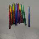 The Dreidel Company Dripless Hanukkah Candles, Multicolored Ombre Striped Deluxe Tapered Decorations, 1 Hour Burn Time, Chanukkah 45 Menorah Candles Box for All 8 Nights of Chanukah