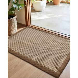 Color&Geometry Handwoven Jute Entry Rug - Natural Textured Front Door Mat 24"x36", Non-Slip Durable & Eco-Friendly Doormat for High-Traffic Entrance, Rustic Farmhouse Welcome Mat, Jute Tan