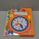 Wooden Puzzles for Toddlers and Rack Set - (3 Pack) Bundle with Storage Holder Rack and Learning Clock - 3 in 1 Kids Educational Preschool Peg Puzzles  Alphabet, Letters, Numbers and Shapes