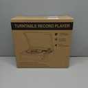 Vinyl Record Player with Speakers Vintage Turntable for Vinyls Records Belt-Driven Turn Table Support 3-Speed, Wireless Playback, Headphone, AUX-in, RCA Line LP Phonograph for Sound Enjoyment Black