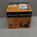 Battery Powered Fan Compatible with Dewalt 20V Max Battery with AC Adapter (No Battery) Up to 650CFM, Variable Speed, Low Noise 30dB, Portable Cordless Fan for Camping, Jobsite