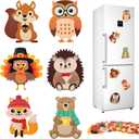 Copkim 48 Sets Fall Animals Crafts for Kids Refrigerator Magnet Craft DIY Kit Make Fun Activities Project for Toddlers Fall Autumn Harvest Classroom Home Party Favors Decor