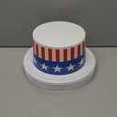 Patriotic Hat White, Pack of 7