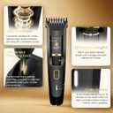 Men's Beard Trimmer - All-in-One Trimmer with Precision Dial - Premium Facial Hair Groomer - Adjustable 20 Length Setting, USB Recharge Dock, Cordless Waterproof Wet/Dry Clipper