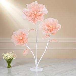 B-COOL Artificial Giant Flowers for Wedding Decoration: Champagne Huge Flowers 5.58 ft Large Silk Flower Faux Floral for Party Reception Arrangements Photographic Props Background Decor