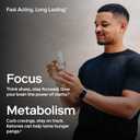 Ketone-IQ Exogenous Ketone Energy Shots with Caffeine - 12 Pack of Green Tea Caffeine Shots with 5g Bioidentical Ketones and B Vitamins - Fast Acting, On The Go Clean Energy Drink (Peach)